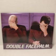 Star Trek Double Facepalm Fridge Magnet Official TV Show Collectible Dis... - £8.35 GBP