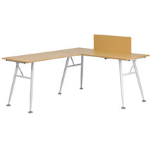 Beech L-Shape Corner Desk NAN-WK-110-GG - $254.95