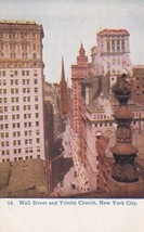 Wall Street Trinity Church New York City NY Postcard A02 - £2.39 GBP