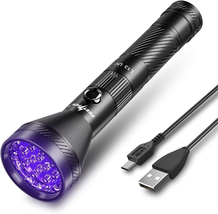 PEETPEN Black Light Flashlight USB Rechargeable 395Nm UV LED Blacklight ... - £23.81 GBP