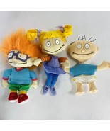 Lot of 3 Vintage Rugrats Plush Beanie 6&quot; Dolls Tommy Chucky Angelica App... - $285.37 MXN
