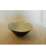 Black and White Ceramic Rice Bowl or Salad Bowl Floral Shape 6&quot; Diameter - £15.66 GBP