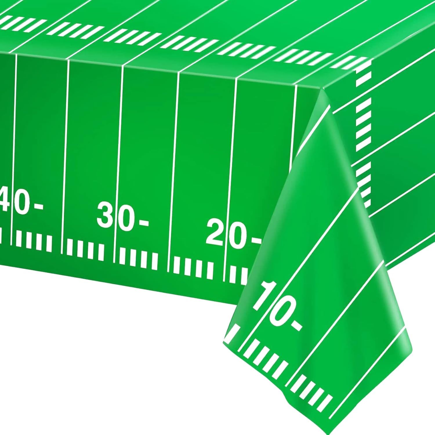 2 Pcs 54X108 Football Tablecloth, Football Themed Plastic Table Cover, First Dow