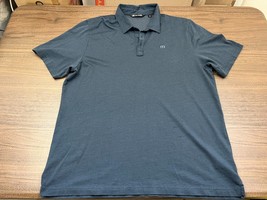 Travis Mathew Men&#39;s Blue Short-Sleeve Polo Shirt - 2XL - £11.00 GBP