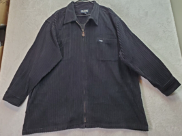 JAB Shacket Mens Size 2X Black 100% Cotton Long Casual Sleeve Pocket Full Zipper - £25.25 GBP