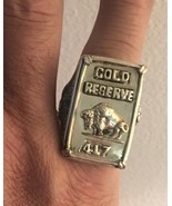 10 Karat Gold  Buffalo Ingot, Sterling silver ring - $534.64 CAD