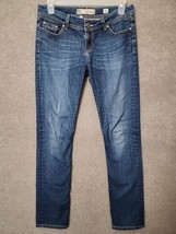 BKE Addison Skinny Jeans Womens 30 Long Blue Medium Wash Contrast Stitch - $24.62