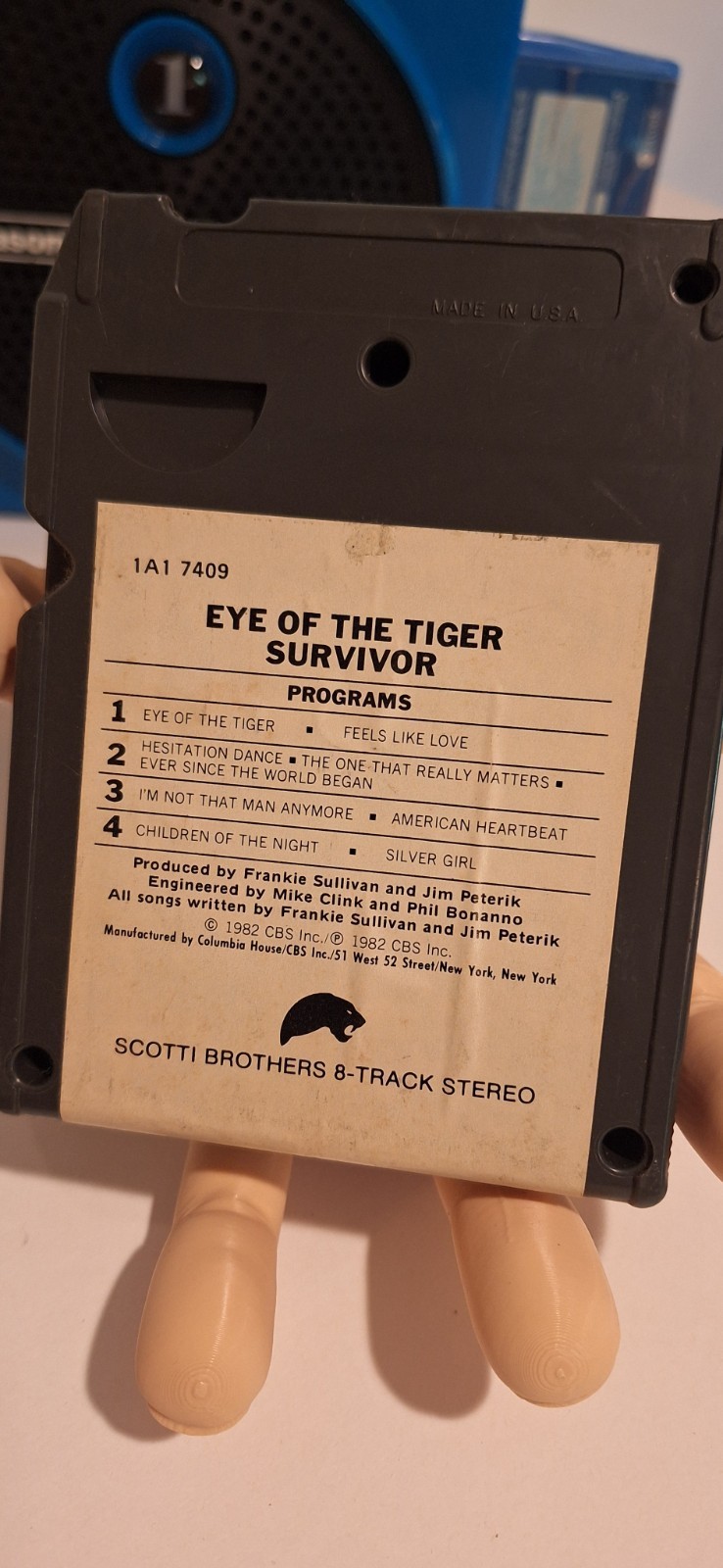 Used Vintage 80's Survivor Eye of the Tiger 1982 8 Track Tape Item image 2