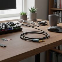 3.5mm (1/8&quot;) TRS to 6.35mm (1/4&quot;) TRS Stereo Audio Cable, 3.9ft, Braided... - $104.99 MXN