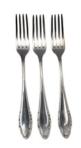 3 Vintage Wellner Germany Silverplate Dinner Fork 53057 - £23.35 GBP