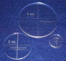 Circle Template 3 Piece Set.1,2,3 Inches - Clear 1/4 Inch Thick - £15.49 GBP