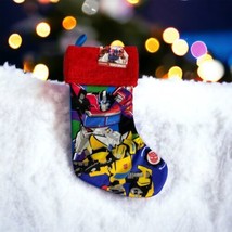 Transformers Christmas Holiday Stocking by Ruz 15&quot; Red Fuzzy Top New - $13.79
