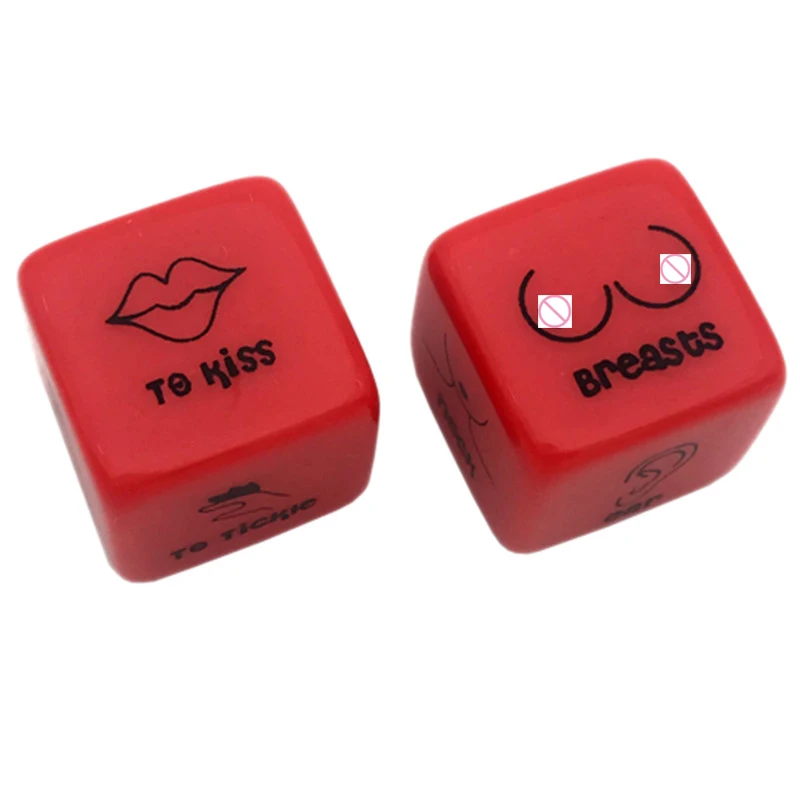 2Pcs/Pair 18Mm Dice Set Red Acrylic Club Party Dice Toy Couple Novelty Love Funn - £82.86 GBP