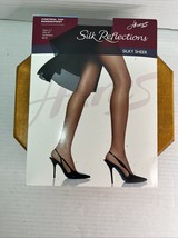 Hanes Silk Reflections Quicksilver Control Top Pantyhose Sandalfoot Sz E... - $18.65 CAD