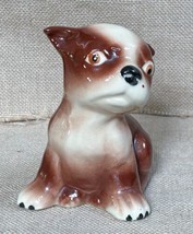 Vintage Shawnee Pottery Brown Cream Puppy Dog Planter Kitsch - £11.67 GBP