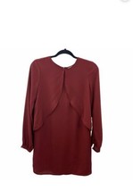 Koton Womens Red Layered Long Sleeve Tunic Top Size Small - $22.80
