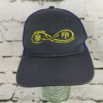 Allies Advocates Infinity Simple Ballcap Hat Vented Snapback Purple Gray - $14.84