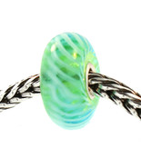 Authentic Trollbeads Glass 61370 Turquoise Feather - £10.98 GBP