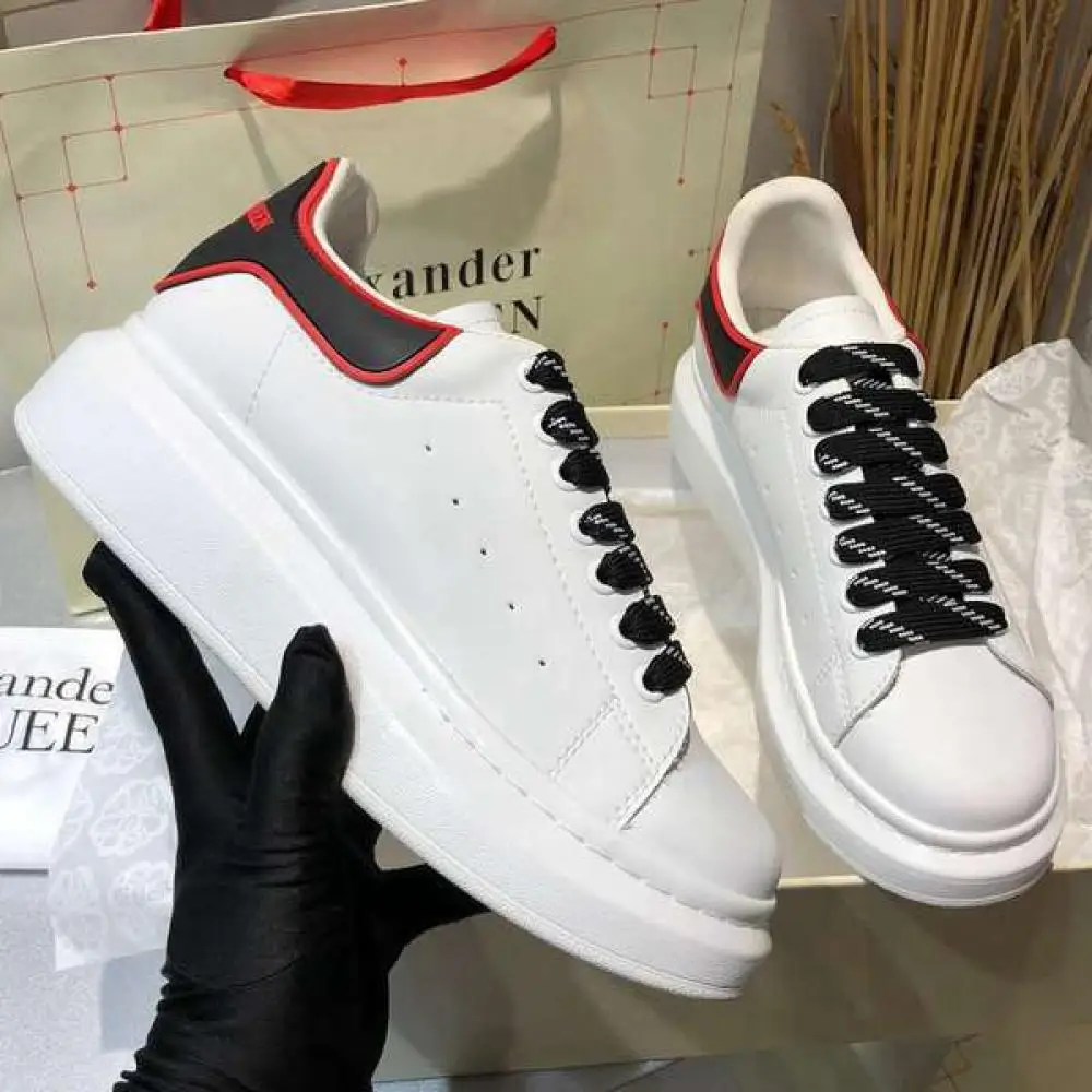 2023 new white sneakers women&#39;s men&#39;s leather shoes platform sneakers flat - £57.40 GBP+