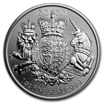 2020 Royal Coat Of Arms 1oz Silver 999 BU Coin Queen Portrait Bullion; - £89.98 GBP