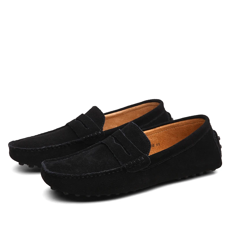 Men Casual Shoes Fashion Men Shoes Handmade Suede Genuine Leather Mens Loafers M - £45.52 GBP
