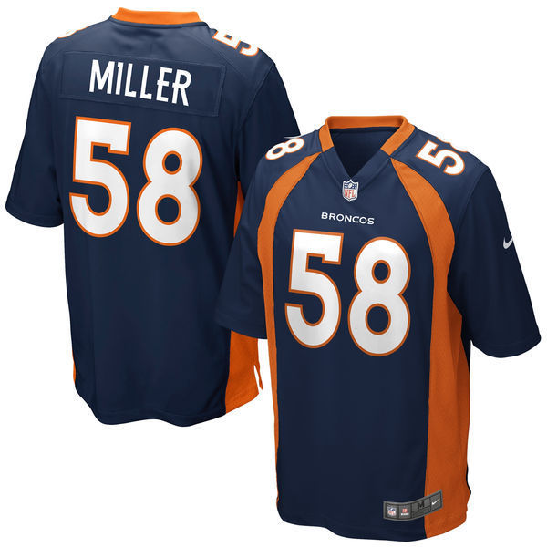 Von Miller Bronco Denvers Blue Men Jersey - $46.00