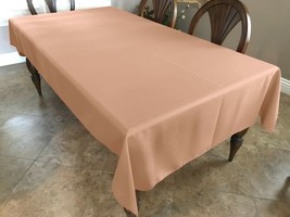 54&quot;x54&quot; - Peach - Polyester Tablecloth Picnic Events Family Dinner - £20.77 GBP
