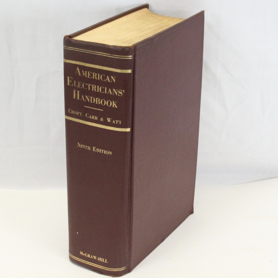 Croft Carr & Watt American Electricians Handbook 9th Edition 1970