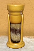 Vintage Bakelite Fuller Butterscotch Shaving Brush w/ upright Holder Ste... - €15,40 EUR