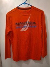 Boys orange nautica sailing team cristiano long sleeve tee L (14/16) - £7.72 GBP
