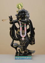 “Jaga-Mohan” Krishna as the Enchanter of the Universe, Large Black Marble Statue - £3,124.24 GBP