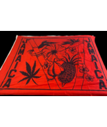 Jamaica Large Banner Wall Hanging Red Black Tropical Travel Dorm Decor M... - £24.95 GBP