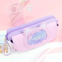 Lovely Cat Pencil Case Cute  Quiand Pen Bag Layers Large Capacity Girls Student  - £49.40 GBP