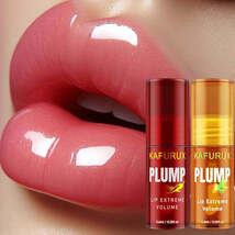 2PC Lip Plump Long Lasting Lip Oil Moisturizing Lip Gloss Serum Instant ... - $161.51 MXN