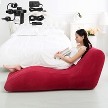 S-Shape Air Sofa Couch, Inflatable Lounge Sofa Deck Chair Multi-Function... - $64.98