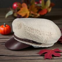 Brixton Fiddler Cap Fisherman Newsboy Hat Lined Size 7 1/4 M Cream Poly ... - $28.51