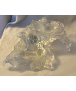 Made in Germany Glass Heavy Sculpture Splash Wave Dish Franklin Mint 1989 - £48.63 GBP
