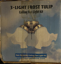 HARBOR BREEZE Ceiling Fan 3-Light KIT Frosted Tulip Shades New In Box - $28.04