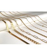 Dainty Gold Necklaces - Waterproof Minimalist Chains - Silver Chain Neck... - £8.62 GBP+