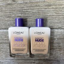 Lot of 2 LOREAL MAGIC NUDE LIQUID POWDER PERFECTING MAKEUP 310 LIGHT IVORY - $14.73