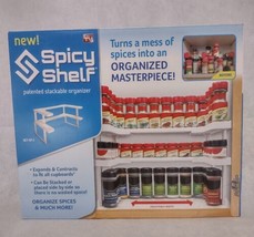 Spicy Shelf Organizer Adjustable Stackable New 64 Jar Capacity - £15.76 GBP