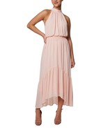 LAUNDRY BY SHELLI SEGAL Halter Neck Midi Dress Blush Size 10 - £38.17 GBP
