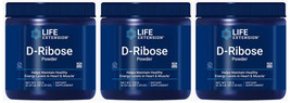 D-RIBOSE POWDER  HEART MUSCLE HEALTH 3 BOTTLES   450 Grams LIFE EXTENSION - £64.59 GBP
