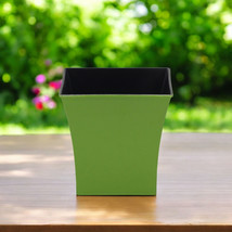7&quot; Lime Green Recycled Plastic Indoor Outdoor Square Pot Planter - $920.51 MXN