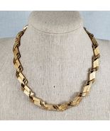 Vtg 1960s Crown Trifari Abstract Texture Brush Gold Plated 16&quot; Choker Ne... - $1,374.92 MXN