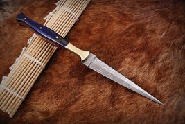 EDC CUSTOM HANDMADE HUNTING DOUBLE EDGE FIXED BLADE DAGGER SURVIVAL KNIF... - $23.72