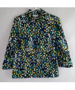 Christopher &amp; Banks Colorful Full Zip Jacket With Paint Splotches Design... - $19.79