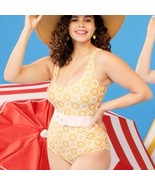 NWOT Mod Cloth The Haley Women&#39;s 2X Floral Batik One-Piece Belted Swimsu... - $36.00