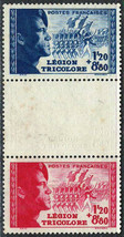 FRANCE 1942 Very Fine Semi-Postal MNH Vert. Pair  Scott B147a  CV 22.50 - £11.90 GBP