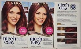 (3 Ct) Clairol Nice &#39;N Easy Permanent Hair Color - 4RV BURGUNDY - £25.28 GBP